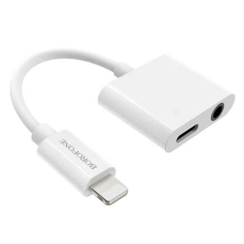 / Адаптер BOROFONE BV12 Lightning to 3.5 Digital audio converter White new