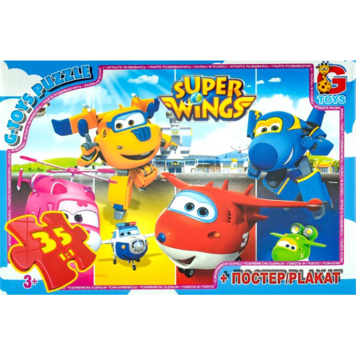 Пазли класичні 35 елементів G-Toys GP-UW231 Super Wings з постером new