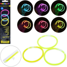 Набір дитячих браслетів 3 шт 2305-18 світяться в темряві різнобарвний