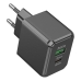 Зарядний блок живлення Type-C+USB HOCO CS14A Ocean 20 W 12 V 1.67 A чорний Зарядний блок живлення Type-C+USB HOCO CS14A Ocean 20 W 12 V 1.67 A чорний
