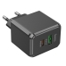 Зарядний блок живлення Type-C+USB HOCO CS14A Ocean 20 W 12 V 1.67 A чорний Зарядний блок живлення Type-C+USB HOCO CS14A Ocean 20 W 12 V 1.67 A чорний
