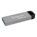 Флеш пам'ять USB 256 GВ Kingston Kyson USB 3.2 DT сріблястий Флеш пам'ять USB 256 GВ Kingston Kyson USB 3.2 DT сріблястий