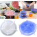 / Набір силіконових кришок Kitchenio Super Stretch Silicone 6шт, сині / Набір силіконових кришок Kitchenio Super Stretch Silicone 6шт, сині