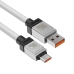Кабель USB/Type-C 1 м Baseus CoolPlay 100 Вт білий Кабель USB/Type-C 1 м Baseus CoolPlay 100 Вт білий