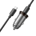 Автомобільний зарядний пристрій з кабелем Type-C/Type-C HOCO NZ16 Rigorous 30 W сірий