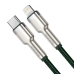 Кабель Type-C/Apple Lightning 1 м Baseus Cafule Series Metal 20 Вт зелений Кабель Type-C/Apple Lightning 1 м Baseus Cafule Series Metal 20 Вт зелений
