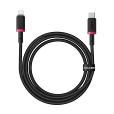 Кабель Type-C/Apple Lightning 2 м Baseus Dura Series 20 Вт чорний з червоним