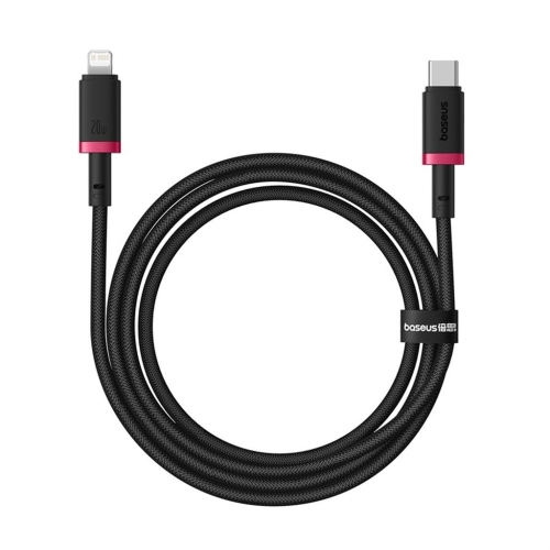 Кабель Type-C/Apple Lightning 2 м Baseus Dura Series 20 Вт чорний з червоним