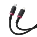 Кабель Type-C/Apple Lightning 2 м Baseus Dura Series 20 Вт чорний з червоним Кабель Type-C/Apple Lightning 2 м Baseus Dura Series 20 Вт чорний з червоним