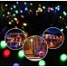 / Світлодіодна гірлянда-нитка чорний дріт 100 LED Magic Lights 11 м сонячна панель мульти