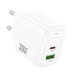Зарядний блок живлення USB+Type-C HOCO CS55A Surplus 30 W білий Зарядний блок живлення USB+Type-C HOCO CS55A Surplus 30 W білий