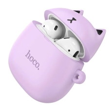Навушники бездротові вкладки Hoco EW45 Lilac Cat Bluetooth фіолетовий