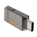 Флеш пам'ять USB 64 GB Hoco UD14 Clever Type-C+USB 3.2 сірий