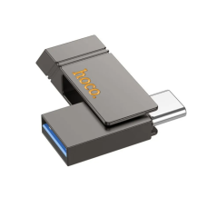 Флеш пам'ять USB 64 GB Hoco UD14 Clever Type-C+USB 3.2 сірий