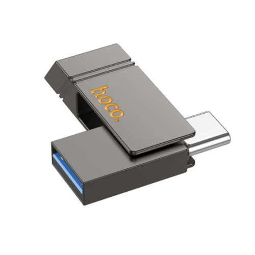 Флеш пам'ять USB 64 GB Hoco UD14 Clever Type-C+USB 3.2 сірий