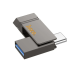 Флеш пам'ять USB 64 GB Hoco UD14 Clever Type-C+USB 3.2 сірий