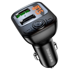 FM-трансмітер модулятор BOROFONE BC41 Eminency Bluetooth USB з дисплеєм чорний