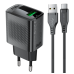 Зарядний пристрій з кабелем USB/Type-C 1 м Acefast A90 18 W 2 А 9 V чорний Зарядний пристрій з кабелем USB/Type-C 1 м Acefast A90 18 W 2 А 9 V чорний