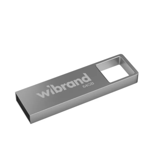 Флеш пам'ять USB 64 GB Wibrand Shark USB 2.0 сріблястий