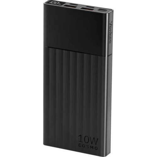 Універсальна мобільна батарея 10000 mAh Yenkee YPB1031 22.5 W повербанк з дисплеєм чорний