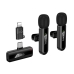 Мікрофон конденсаторний петличний 2 шт HOCO L20A Fair Apple Lightning+Type-C для смартфона Bluetooth чорний Мікрофон конденсаторний петличний 2 шт HOCO L20A Fair Apple Lightning+Type-C для смартфона Bluetooth чорний