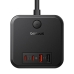 Мережевий фільтр-подовжувач 3 розетки Baseus Power Combo Cube 2хUSB/2хType C 1.5 м чорний
