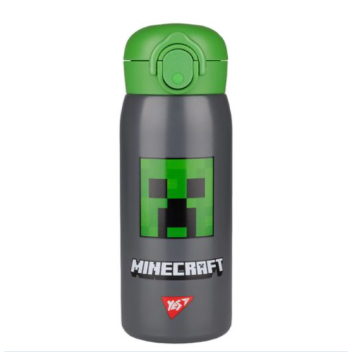 Термос нержавіюча сталь 0.42 л Yes 708200 Minecraft чорний з зеленим