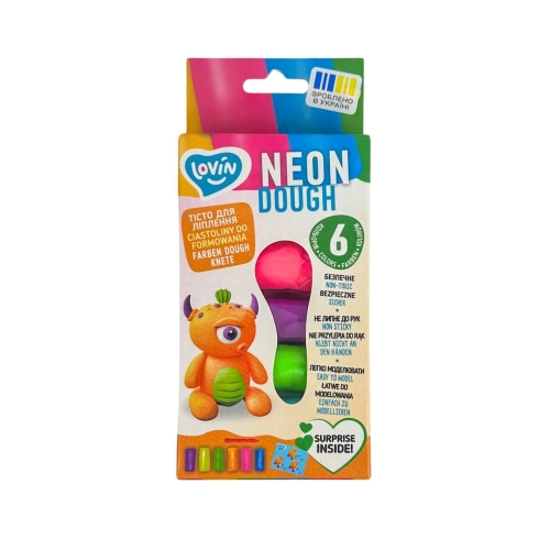 / Набір для ліплення з тістом 6 кольорів Neon Assorted new