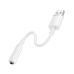 Перехідник USB M/3.5 мм AUX F 15 см BOROFONE BV22 Lemon білий
