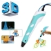 3D ручка 3DPEN-3 LСD-дисплей пластик трафарети Блакитний 3D ручка 3DPEN-3 LСD-дисплей пластик трафарети Блакитний