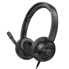 Навушники дротові геймерські Hoco W112 Pure AUX з мікрофоном чорний