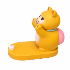 Тримач для гаджетів настільний Funny Kitty Up пластик жовтий