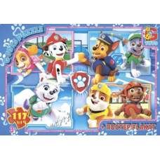 Пазли класичні 117 елементів G-Toys PW0860 Щенячий патруль з постером