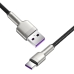 Кабель USB/Type-C 0.25 м Baseus Metal 66 Вт чорний зі сріблястим Кабель USB/Type-C 0.25 м Baseus Metal 66 Вт чорний зі сріблястим