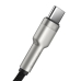 Кабель USB/Type-C 0.25 м Baseus Metal 66 Вт чорний зі сріблястим Кабель USB/Type-C 0.25 м Baseus Metal 66 Вт чорний зі сріблястим