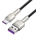 Кабель USB/Type-C 0.25 м Baseus Metal 66 Вт чорний зі сріблястим Кабель USB/Type-C 0.25 м Baseus Metal 66 Вт чорний зі сріблястим