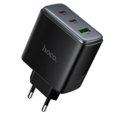 Зарядний блок живлення 2xType-C+USB HOCO C160A Upgrade 65 W 5 V 3 A чорний