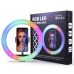 Кільцева лампа 30 см 3D-30 USB LED RGB з тримачем