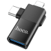 Перехідник 2в1 USB Type-C+Apple Lightning M/USB F HOCO UA17 чорний Перехідник 2в1 USB Type-C+Apple Lightning M/USB F HOCO UA17 чорний