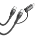 Кабель 2в1 Type-C/Type-C/Apple Lightning 1 м BOROFONE BX61 60 Вт 3 A чорний Кабель 2в1 Type-C/Type-C/Apple Lightning 1 м BOROFONE BX61 60 Вт 3 A чорний