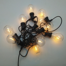 / Світлодіодна гірлянда-нитка чорний дріт 10 LED Magic Lights 5 м теплий білий