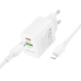 Зарядний пристрій з кабелем USB+Tурe-C/Apple Lightning 1 м BOROFONE ВN29 30 W 2.5 А 12 V білий Зарядний пристрій з кабелем USB+Tурe-C/Apple Lightning 1 м BOROFONE ВN29 30 W 2.5 А 12 V білий