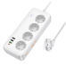 Мережевий фільтр-подовжувач 4 розетки HOCO AC22 Sunlight 3хUSB/Type 1.5 м білий