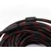 Кабель HDMI/HDMI 10 м чорний з червоним