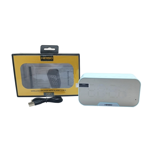 / Годинник Kimiso електронний, міні Bluetooth, FM колонка, DC, 5V, TF, CART AUX, бірюзовий