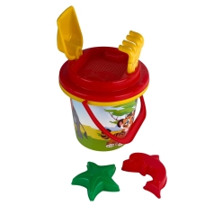 Іграшковий набір для піску 6 предметів Technok Toys 3114 жовтий з червоним