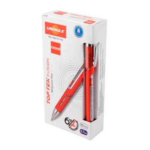 / Ручка 10 км Unimax  UX-10 000-01 красная (12)
