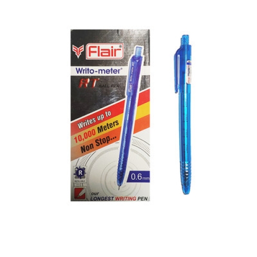 / Ручка 10 км автомат Flair JUMBO-10 км. синя  (12) (120)