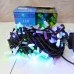 / Світлодіодна гірлянда-нитка чорний дріт 200 LED Xmas матова гексагональна 7 м 8 режимів мульти