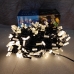 / Світлодіодна гірлянда-нитка чорний дріт 200 LED Xmas матова гексагональна 9.5 м 8 режимів теплий білий